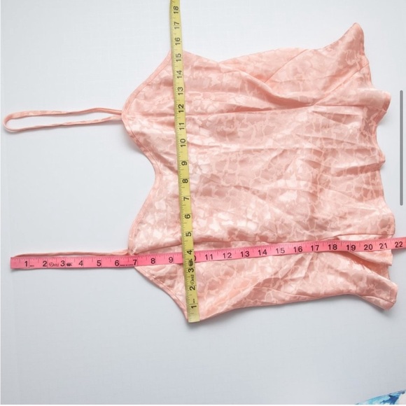 Vintage Victoria's Secret Gold Label 3 Piece Pajama Set Floral Peach Green Med - Picture 7 of 15